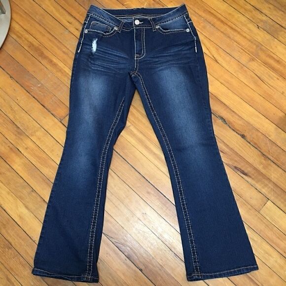 Faded Glory Denim - Thick Stitch Flare super stretch! 12P 30 inseam
